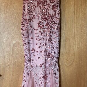 Elegant Pink Sequin Dress